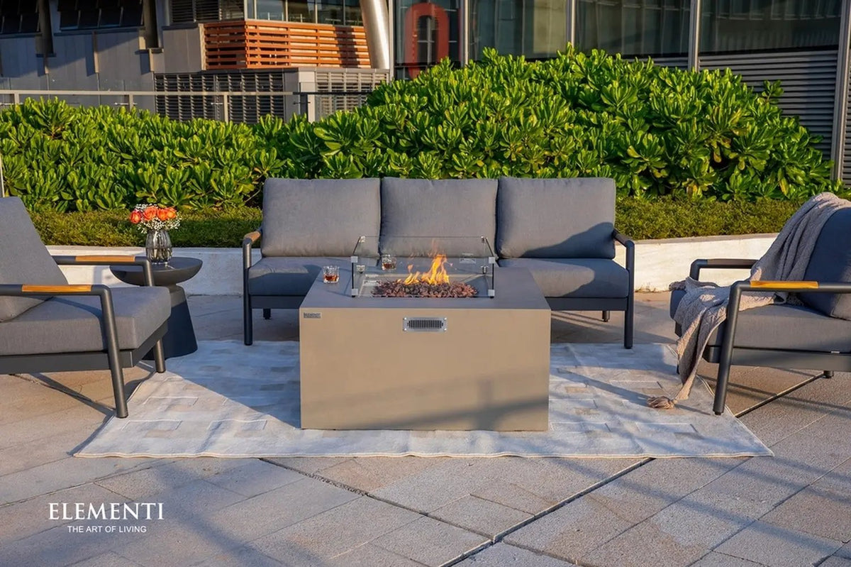 Elementi Rocky Propane Fire Pit, 43 x 43 Inches by EnvelorHome