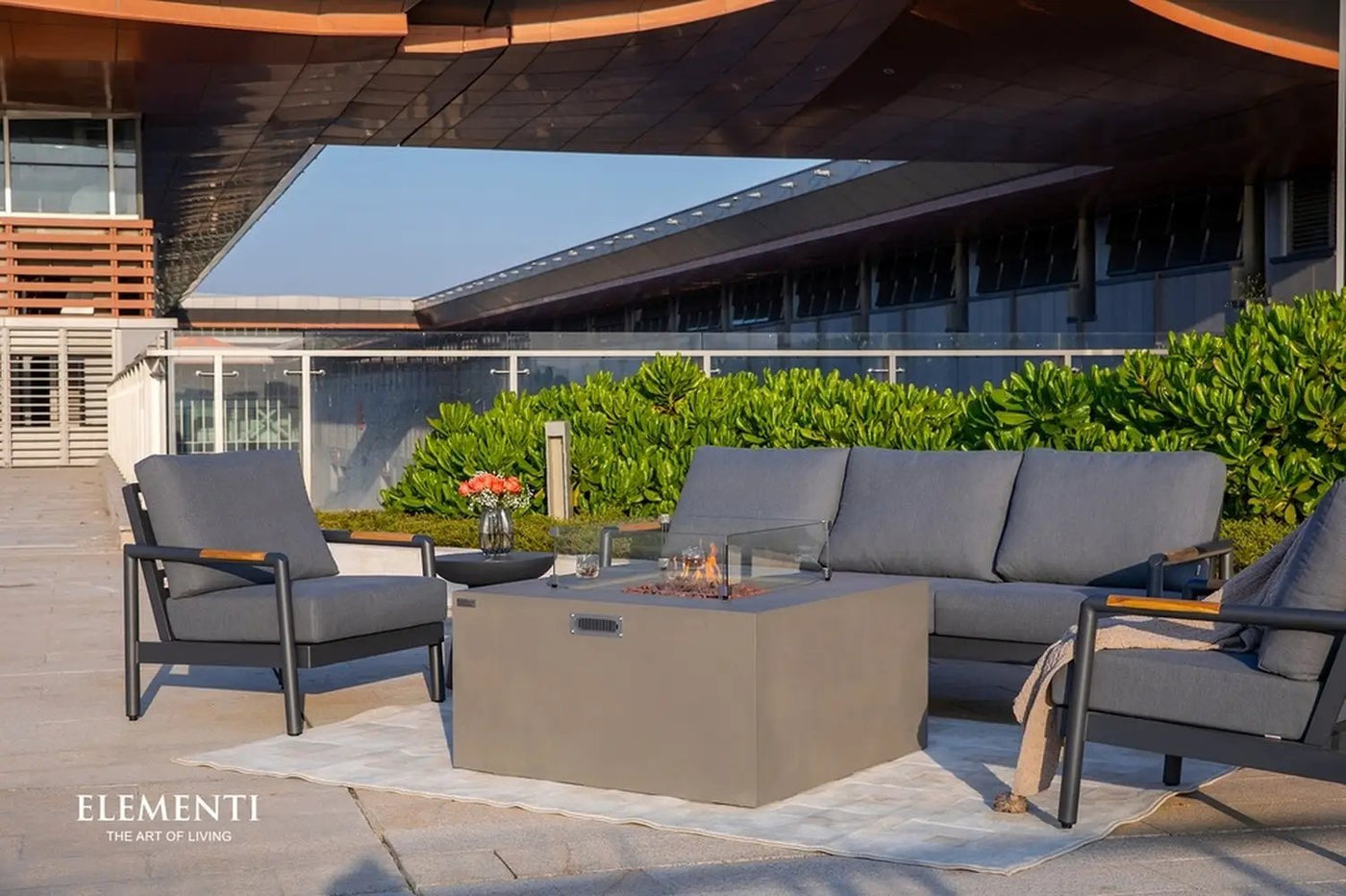 Elementi Rocky Propane Fire Pit, 43 x 43 Inches by EnvelorHome