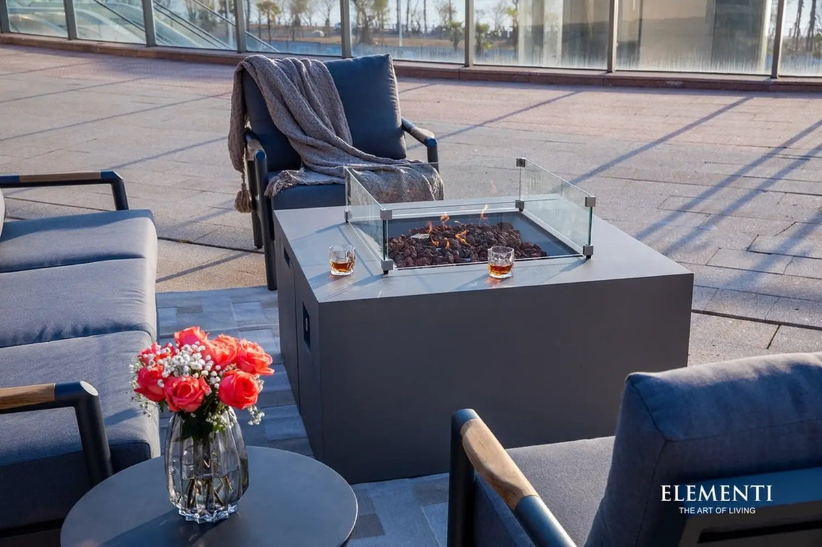 Elementi Rocky Propane Fire Pit, 43 x 43 Inches by EnvelorHome