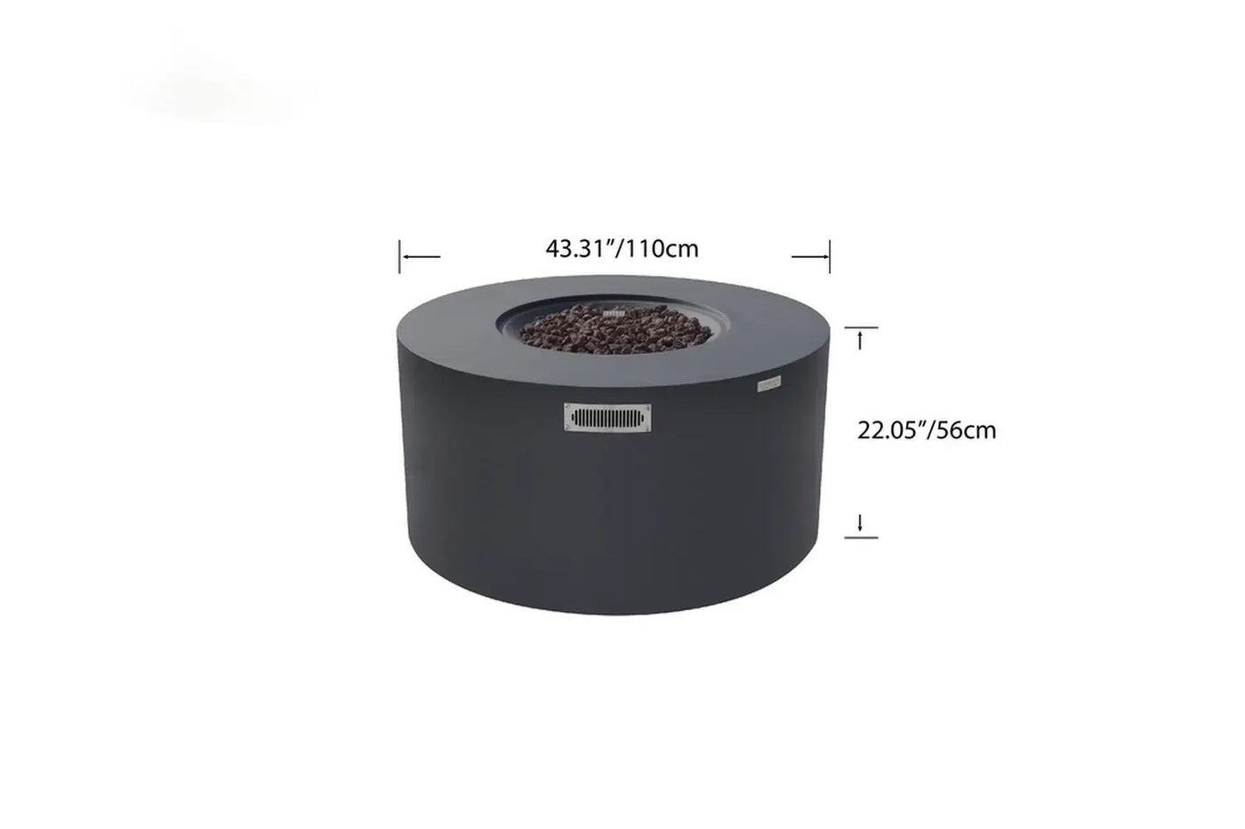 Sol Living Pacaya Propane Fire Pit Light Grey, 43 x 43 Inches by EnvelorHome