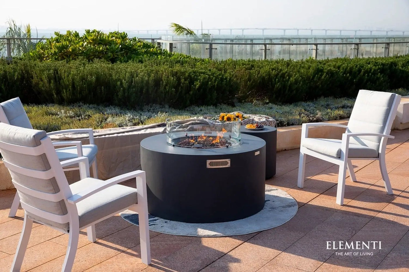 Sol Living Pacaya Propane Fire Pit Light Grey, 43 x 43 Inches by EnvelorHome
