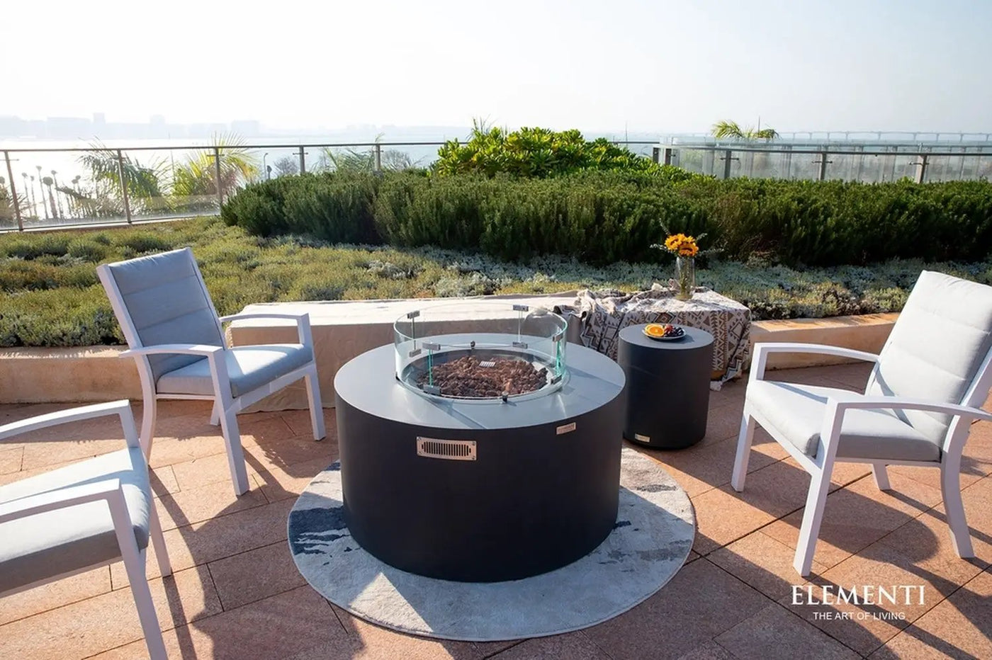 Sol Living Pacaya Propane Fire Pit Light Grey, 43 x 43 Inches by EnvelorHome