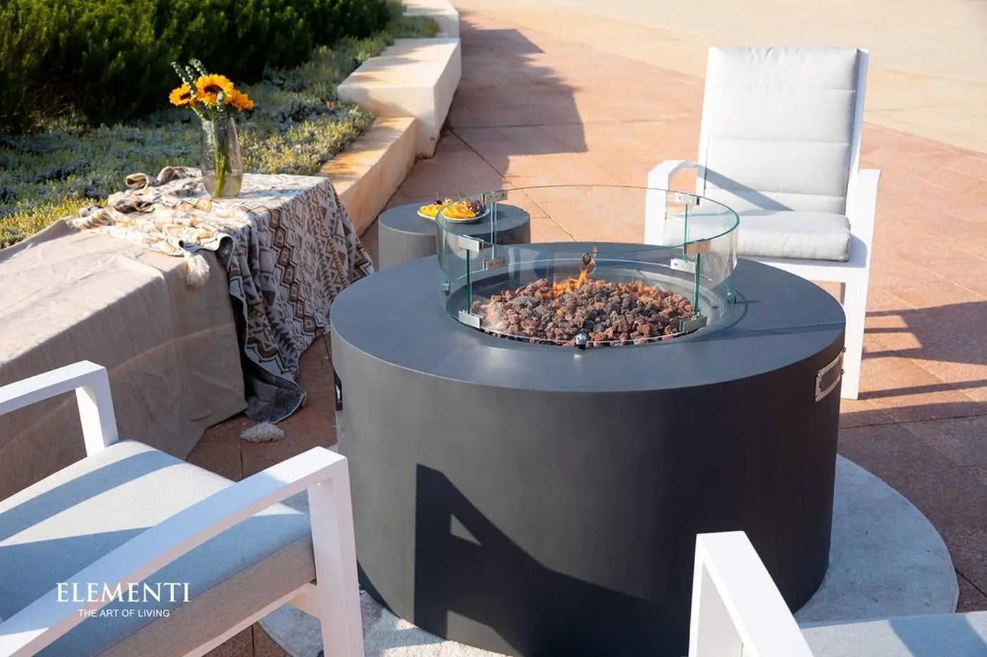 Sol Living Pacaya Propane Fire Pit Light Grey, 43 x 43 Inches by EnvelorHome