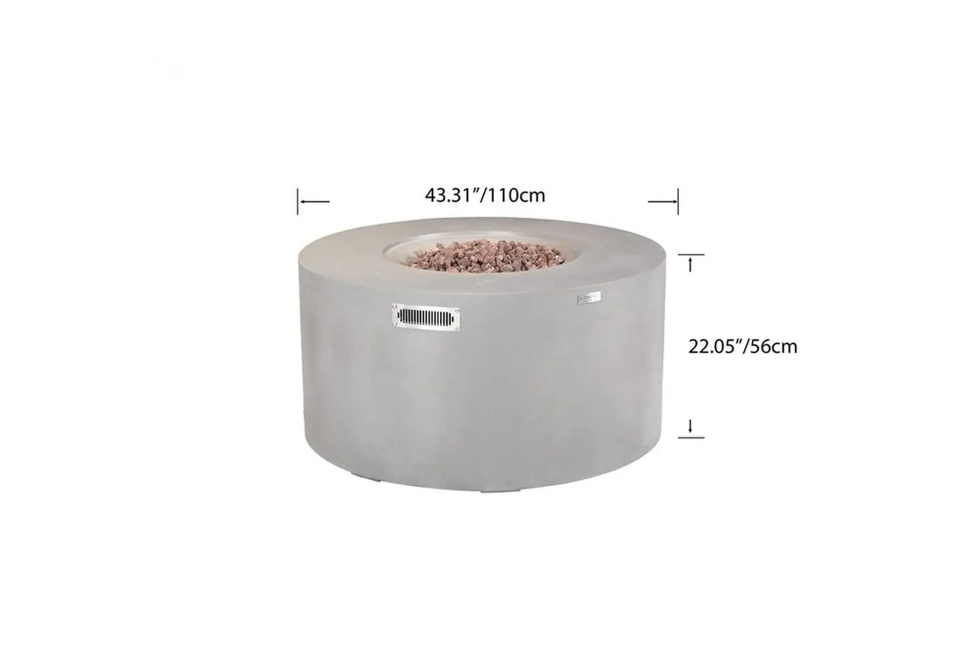 Sol Living Pacaya Propane Fire Pit Light Grey, 43 x 43 Inches by EnvelorHome