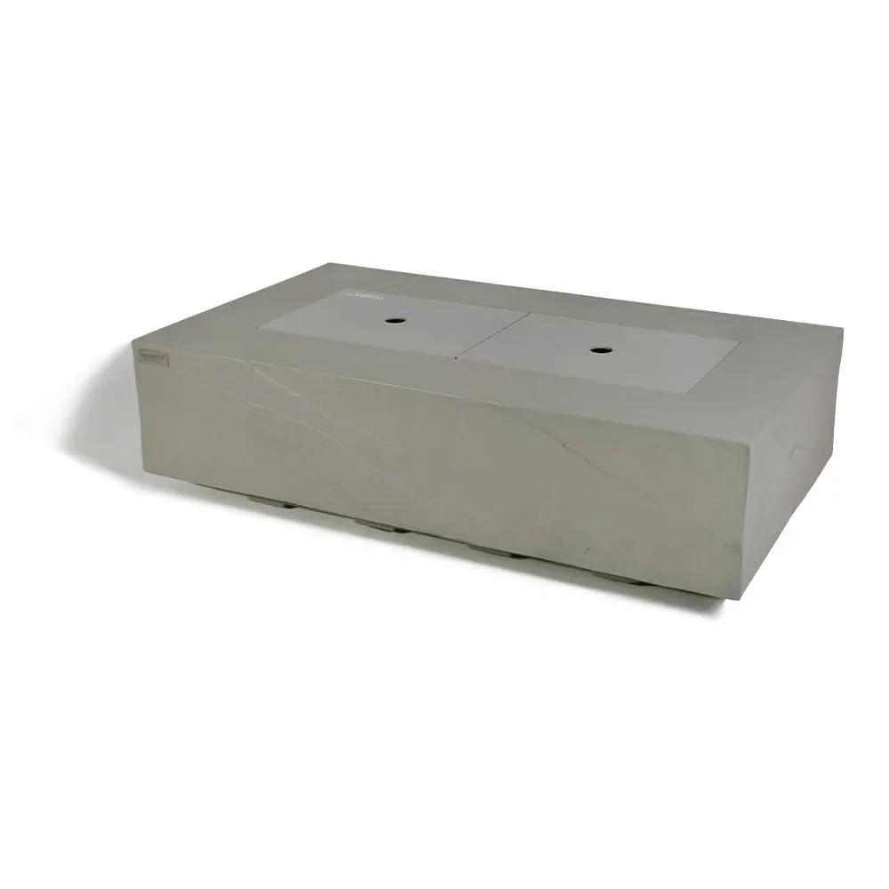 Meteora Outdoor Space Grey Fire Pit Table - Select Fuel Type by EnvelorHome