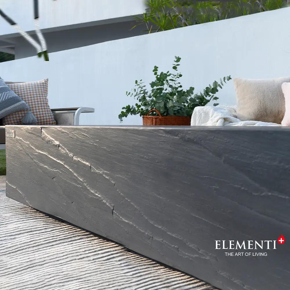 Capetown Outdoor Slate Black Fire Pit Table - Select Fuel Type by EnvelorHome