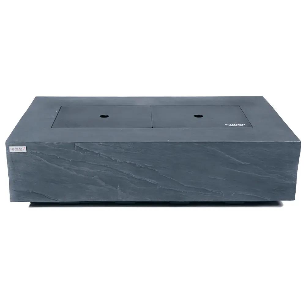 Capetown Outdoor Slate Black Fire Pit Table - Select Fuel Type by EnvelorHome
