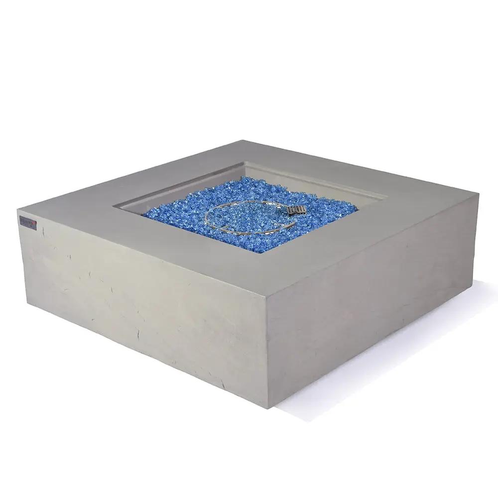 Capertee Outdoor Space Grey Fire Pit Table - Select Fuel Type by EnvelorHome