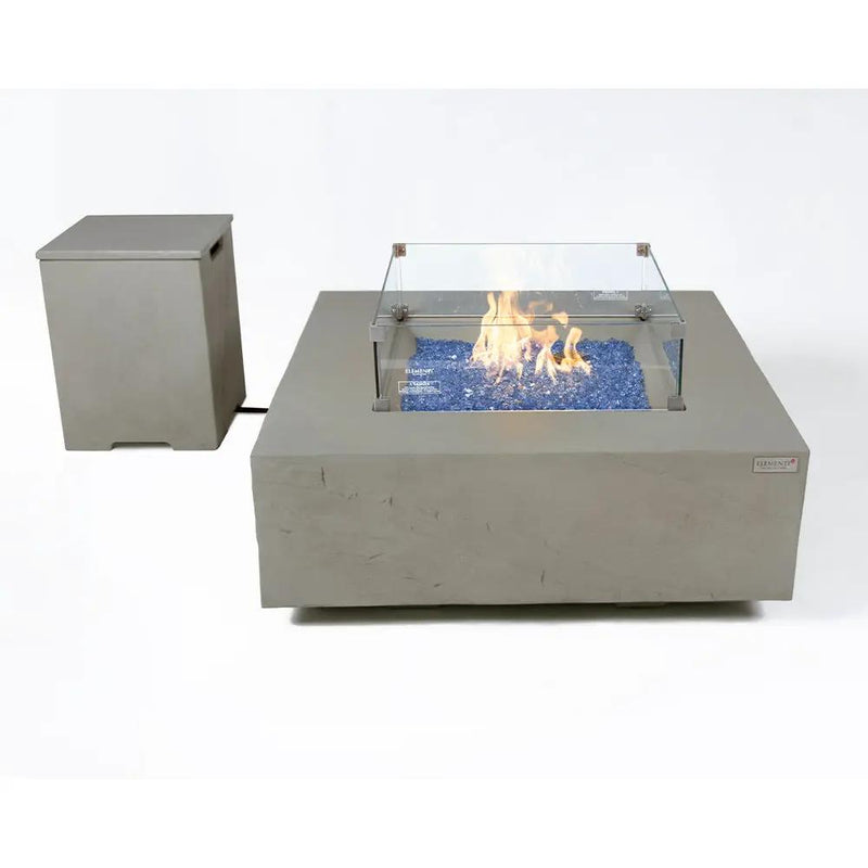 Capertee Outdoor Space Grey Fire Pit Table - Select Fuel Type by EnvelorHome