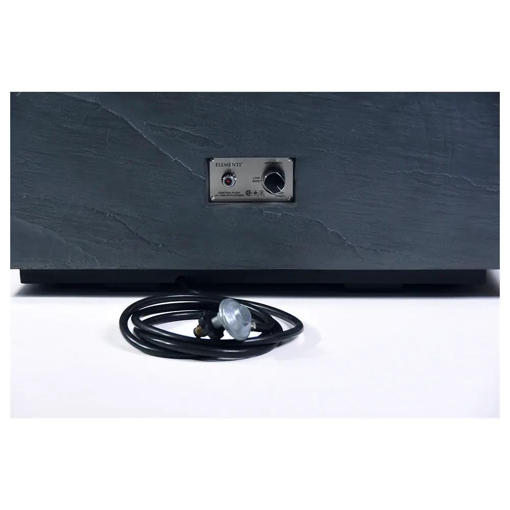 Roraima Outdoor Slate Black Fire Pit Table - Select Fuel Type by EnvelorHome
