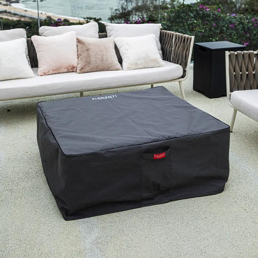 Roraima Outdoor Slate Black Fire Pit Table - Select Fuel Type by EnvelorHome