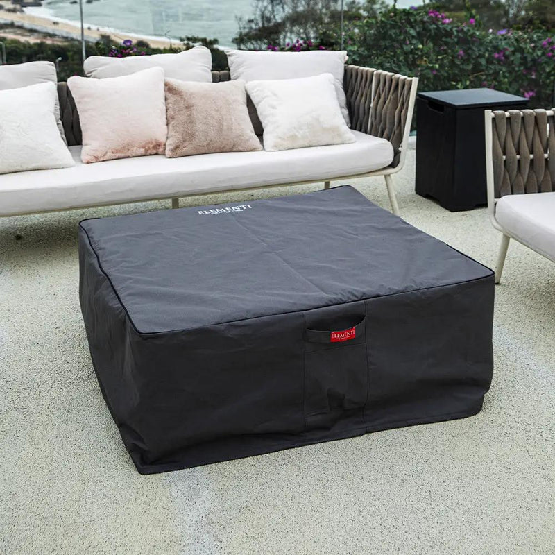 Roraima Outdoor Slate Black Fire Pit Table - Select Fuel Type by EnvelorHome