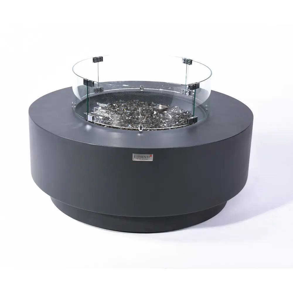 Nimes Outdoor Dark Grey Fire Pit Bowl - Select Fuel Type by EnvelorHome