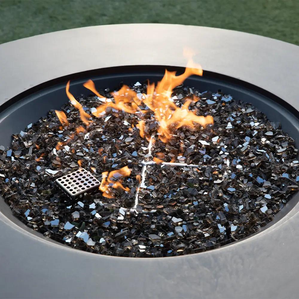 Nimes Outdoor Dark Grey Fire Pit Bowl - Select Fuel Type by EnvelorHome
