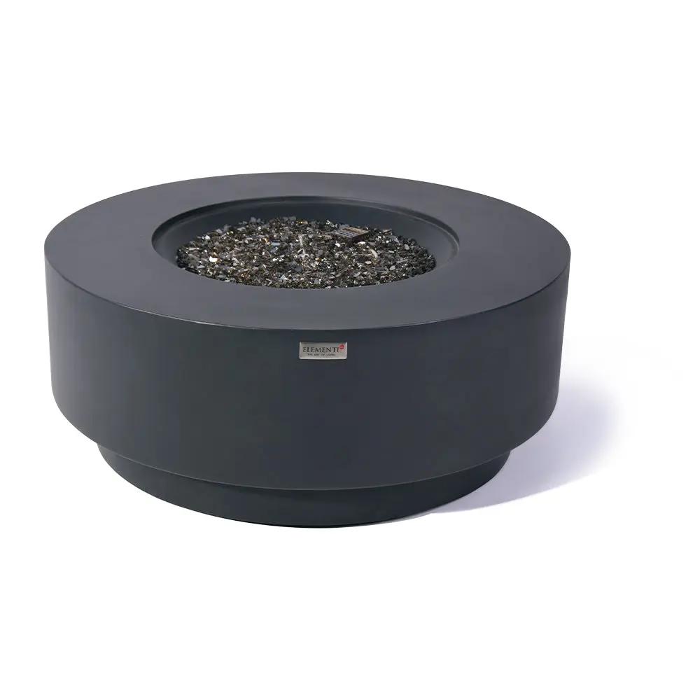 Nimes Outdoor Dark Grey Fire Pit Bowl - Select Fuel Type by EnvelorHome