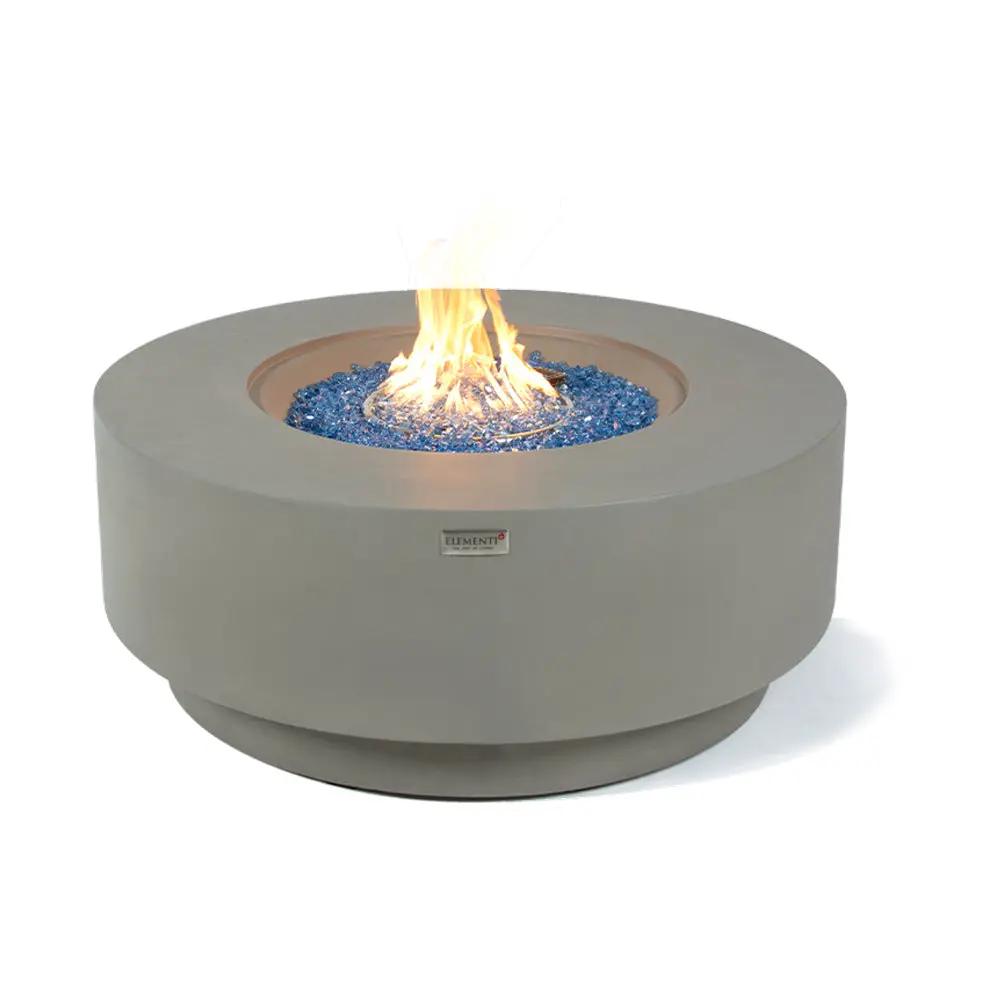 Colosseo Outdoor Light Grey Fire Pit Bowl - Select Fuel Type by EnvelorHome