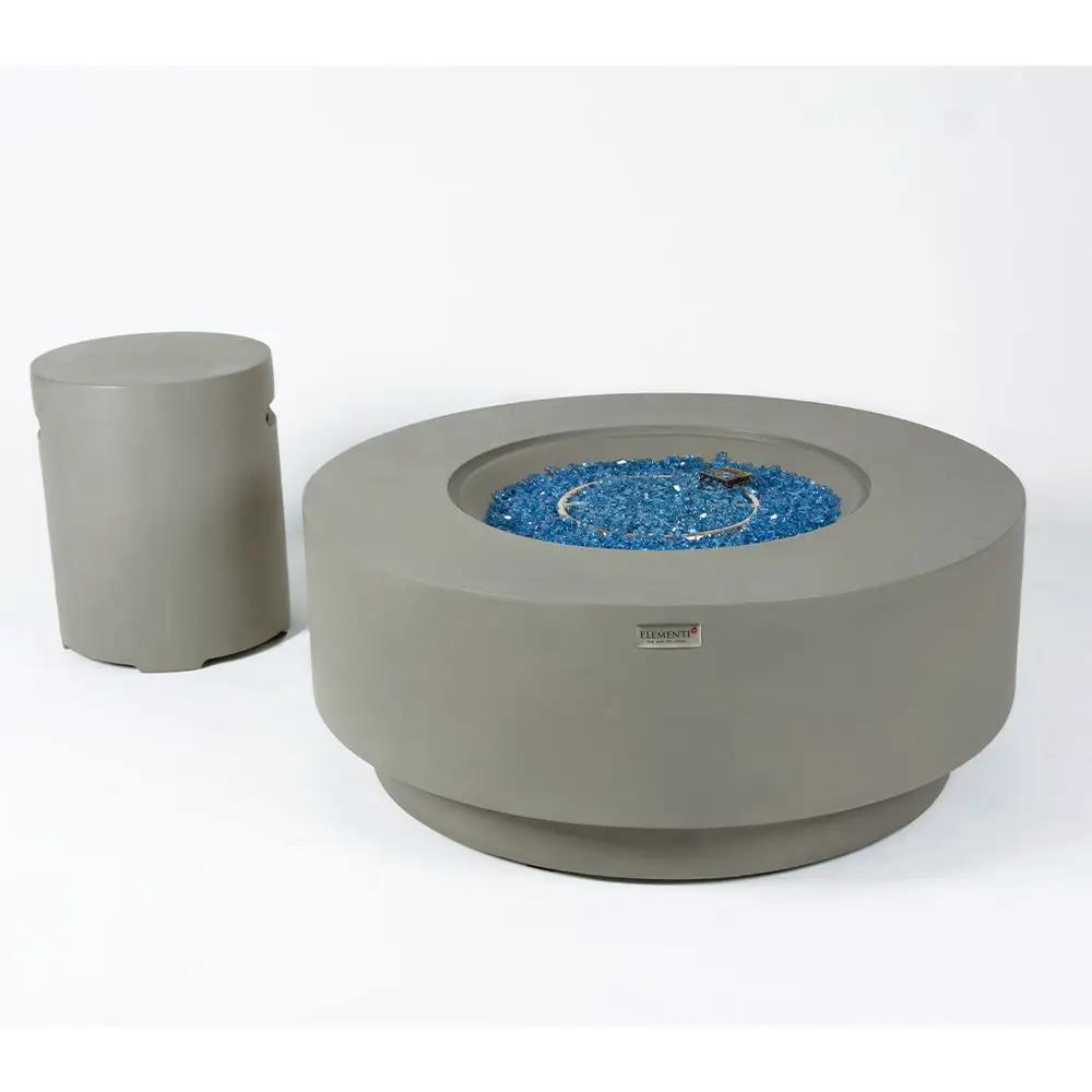 Colosseo Outdoor Light Grey Fire Pit Bowl - Select Fuel Type by EnvelorHome