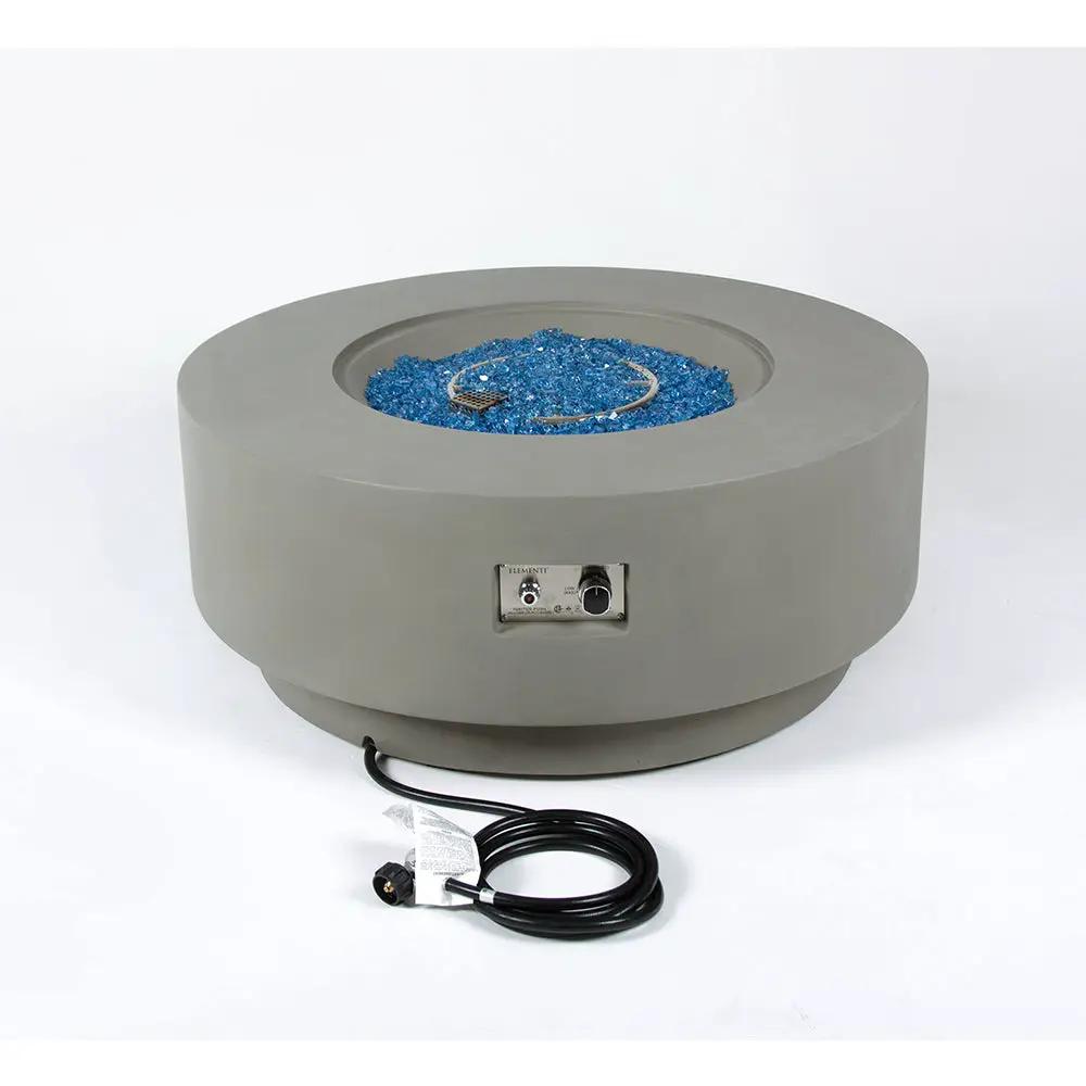 Colosseo Outdoor Light Grey Fire Pit Bowl - Select Fuel Type by EnvelorHome