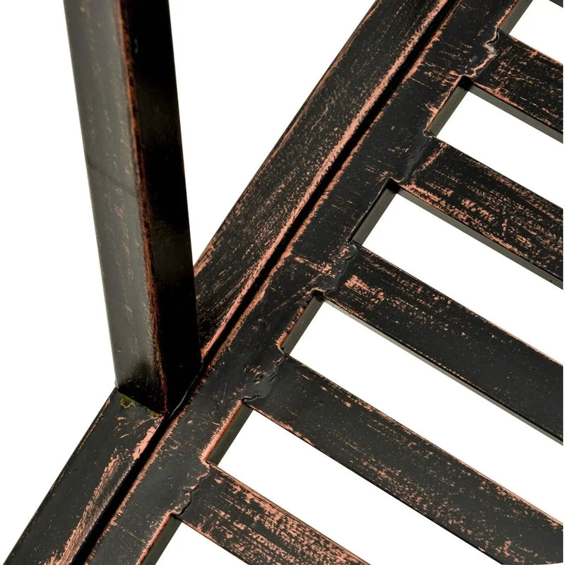 Outdoor 4-ft Heavy Duty Metal Garden Bridge in Black Bronze Finish by HomePacific