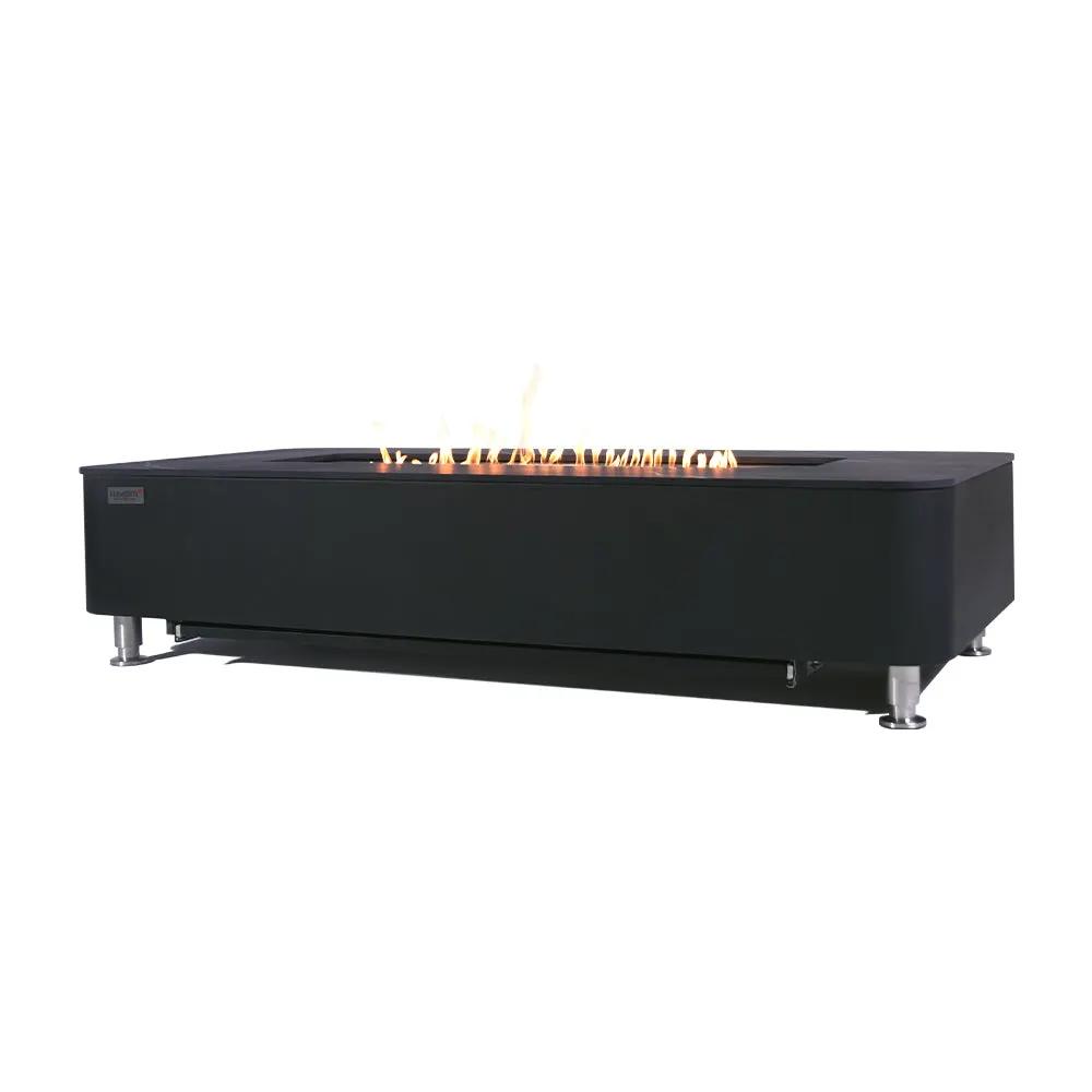 Valencia Outdoor Bulgaria Black Fire Pit Table - Select Fuel Type by EnvelorHome
