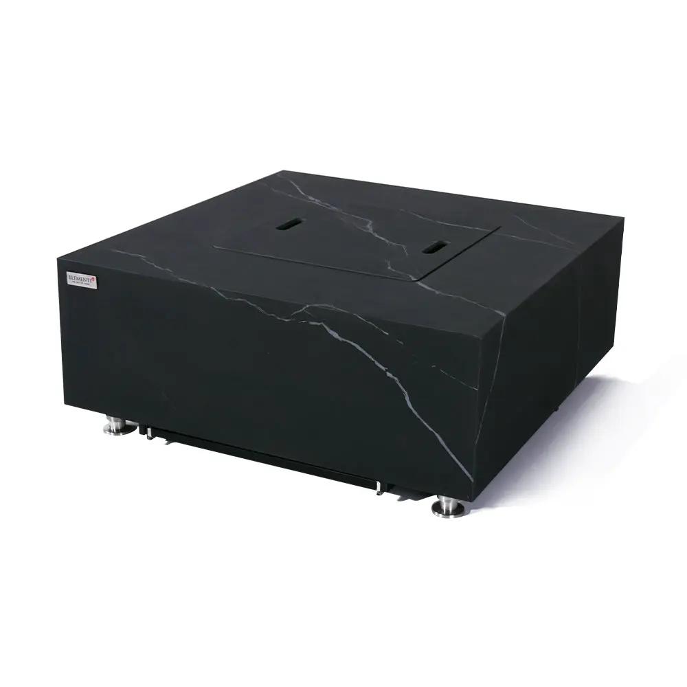 Sofia Outdoor Bulgaria Black Fire Pit Table - Select Fuel Type by EnvelorHome