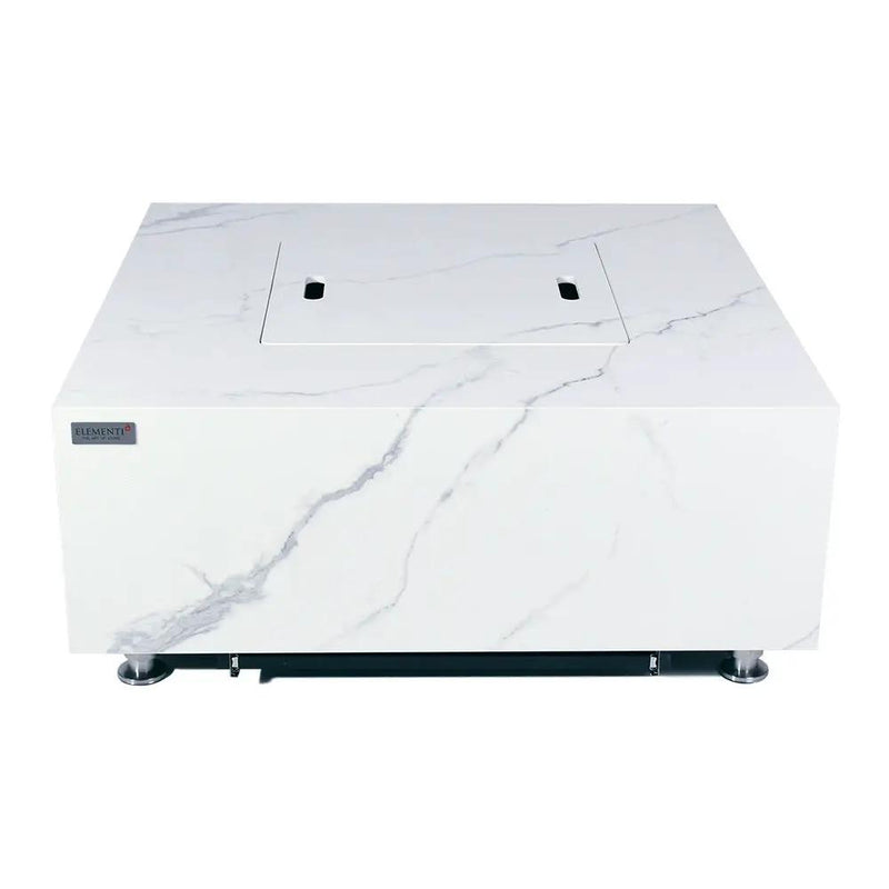 Bianco Outdoor Bianco White Fire Pit Table - Select Fuel Type by EnvelorHome