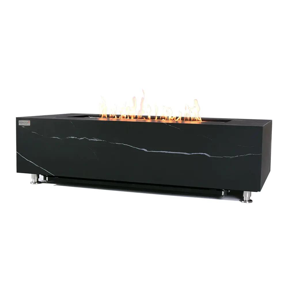 Varna Outdoor Bulgaria Black Fire Pit Table - Select Fuel Type by EnvelorHome