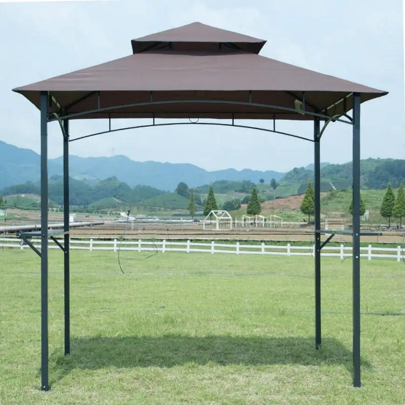 8-Ft x 5-Ft Steel Frame Outdoor Grill Gazebo with Vent Top Canopy by HomePacific