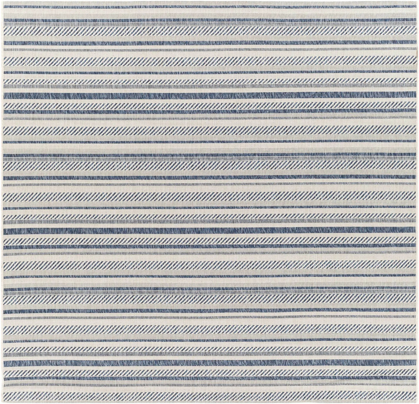 Olin White&Blue Striped Nordic Outdoor Rug by Boutique Rugs