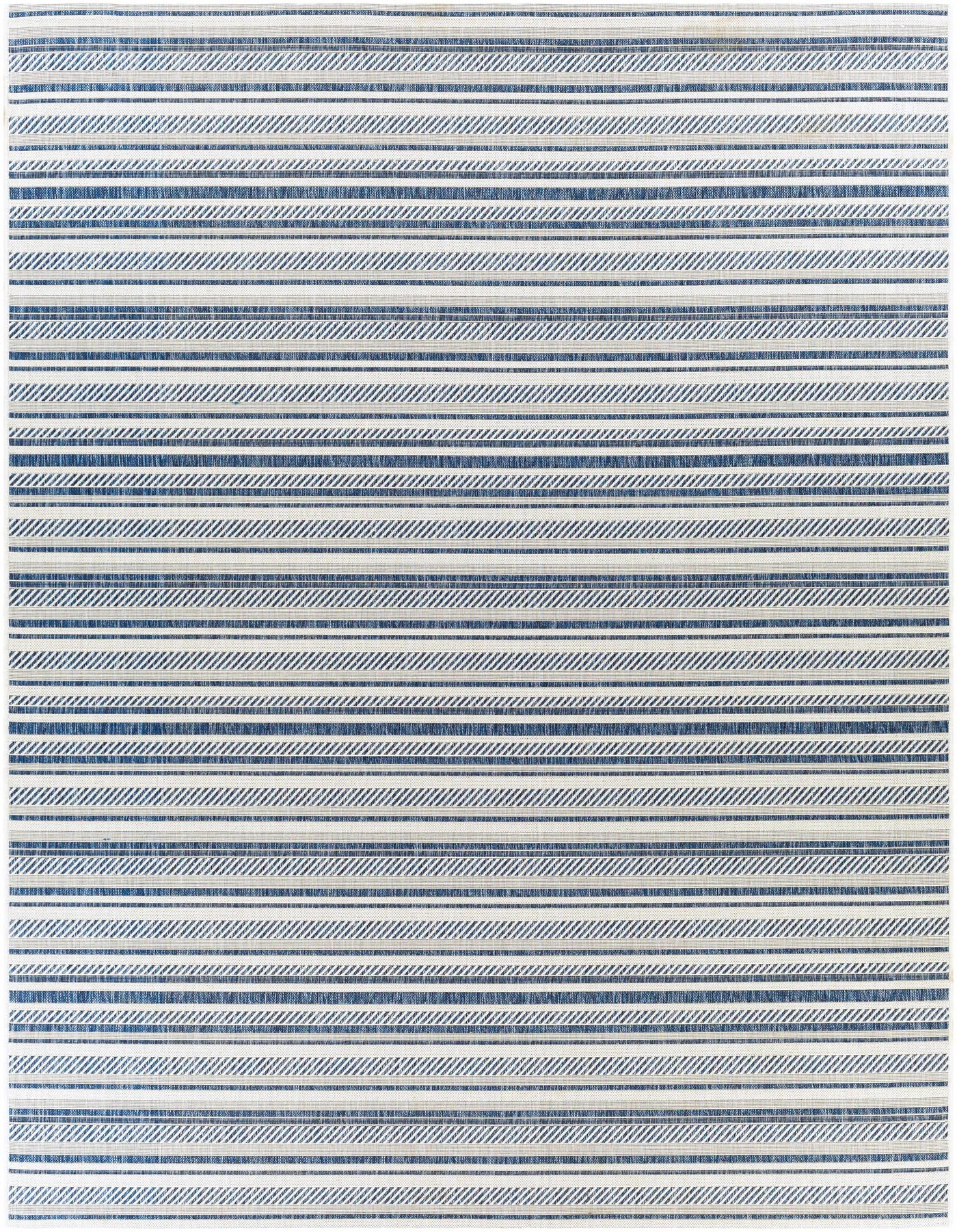 Olin White&Blue Striped Nordic Outdoor Rug by Boutique Rugs