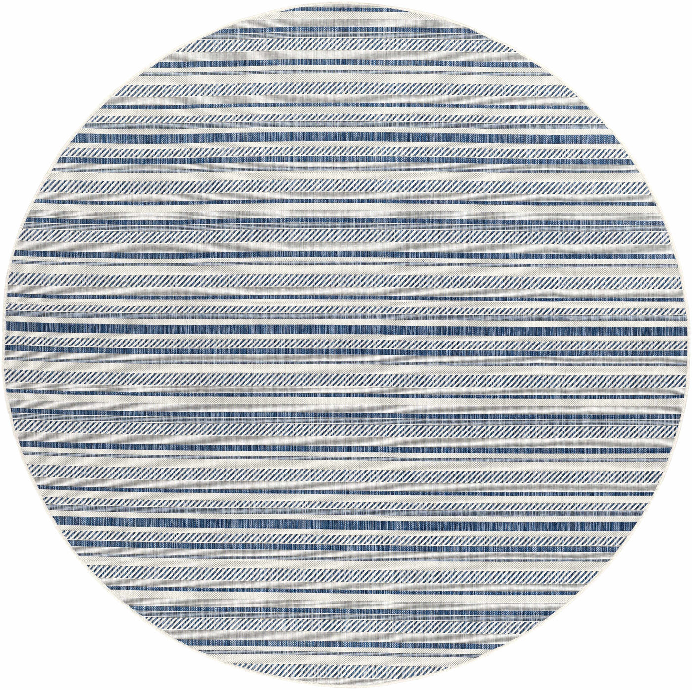 Olin White&Blue Striped Nordic Outdoor Rug by Boutique Rugs