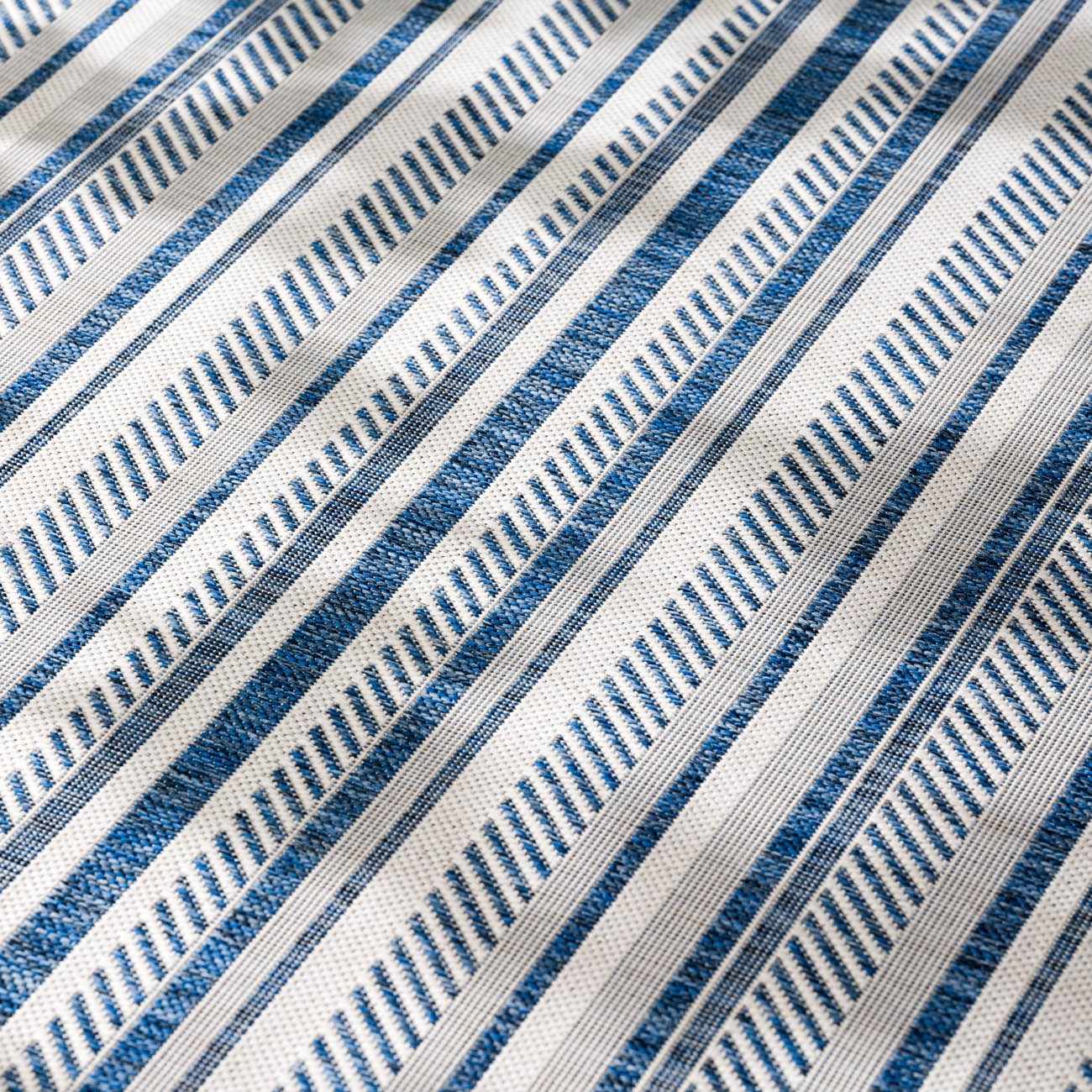 Olin White&Blue Striped Nordic Outdoor Rug by Boutique Rugs