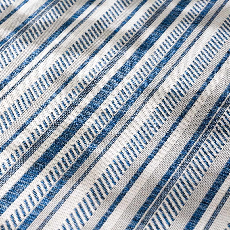 Olin White&Blue Striped Nordic Outdoor Rug by Boutique Rugs