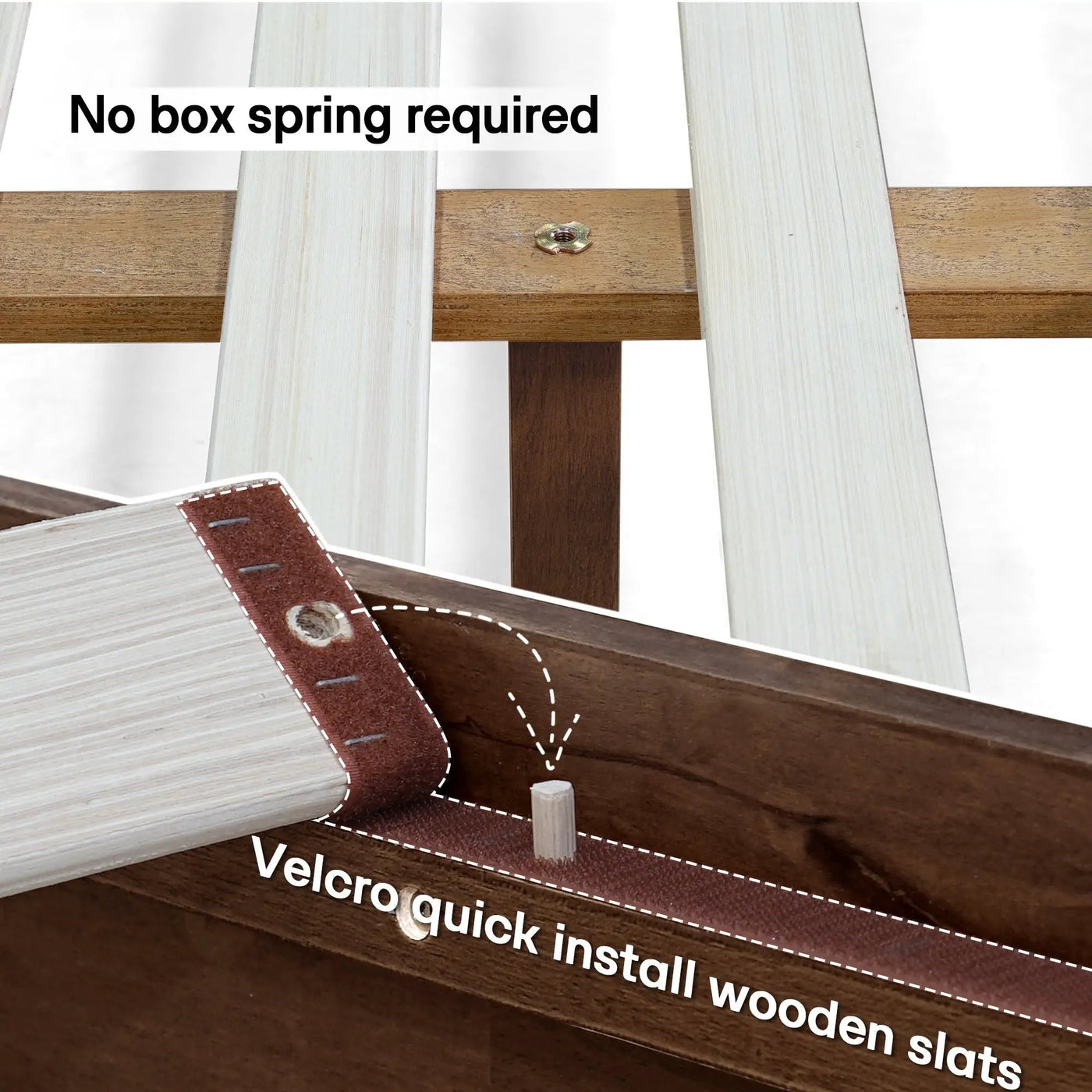 Aurora Solid Wood Bed Frame by Megsu