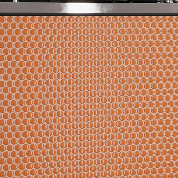 Orange 12x12 Glossy Penny Round Porcelain Mosaic Tile (10 pack, 9.87 sq ft/case)