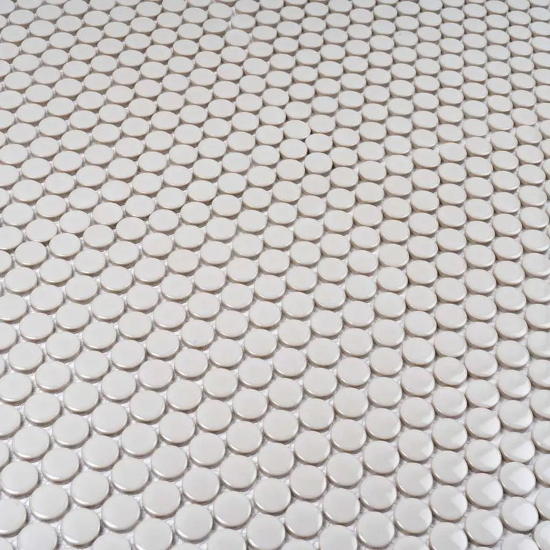 Portland Gray 12x12 Glossy Penny Round Porcelain Mosaic Tile (10 pack, 9.87 sq ft/case) by Apollo Tile