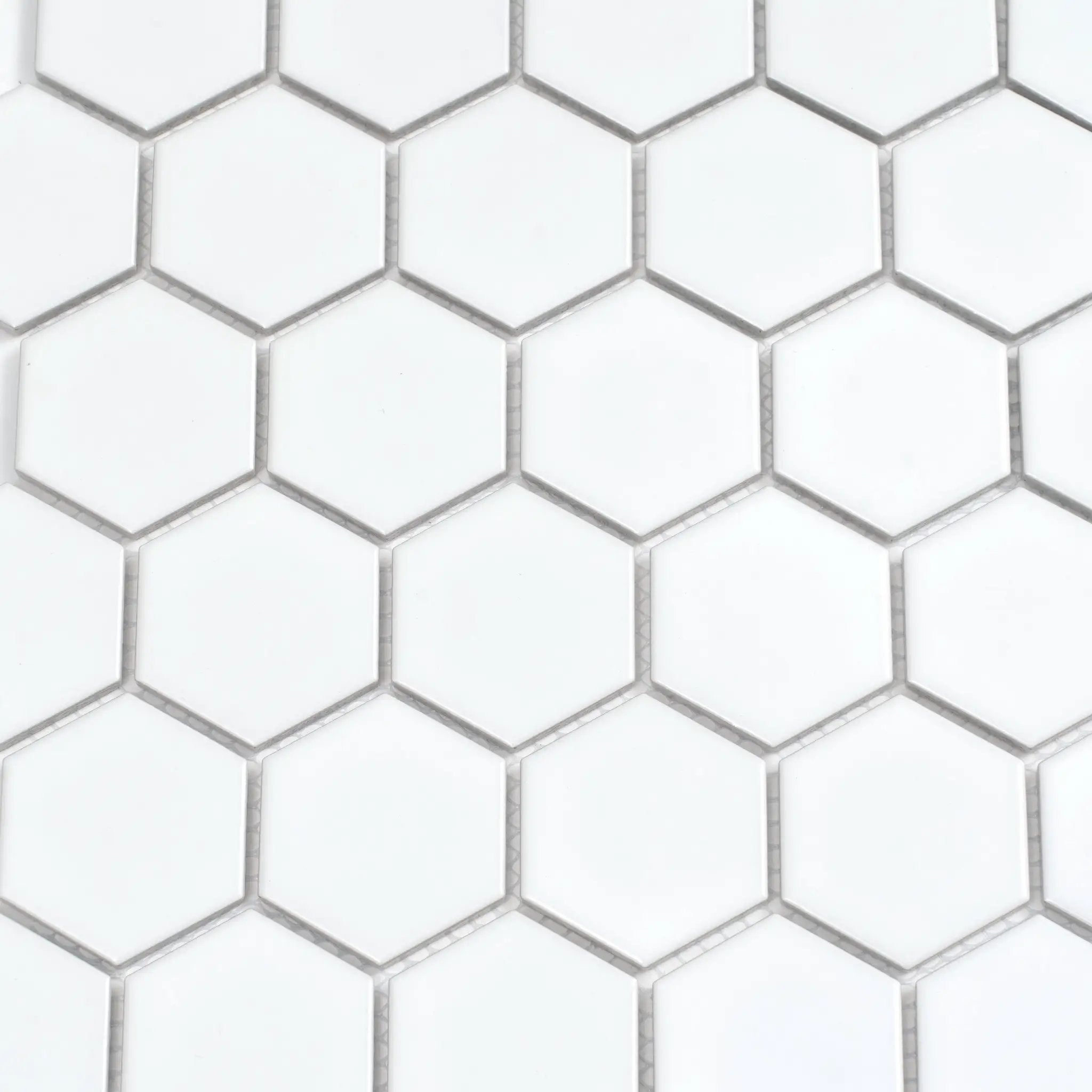White 11x11 Matte Hexagon Porcelain Mosaic Tile (10 pack, 8.25 sq ft/case) by Apollo Tile