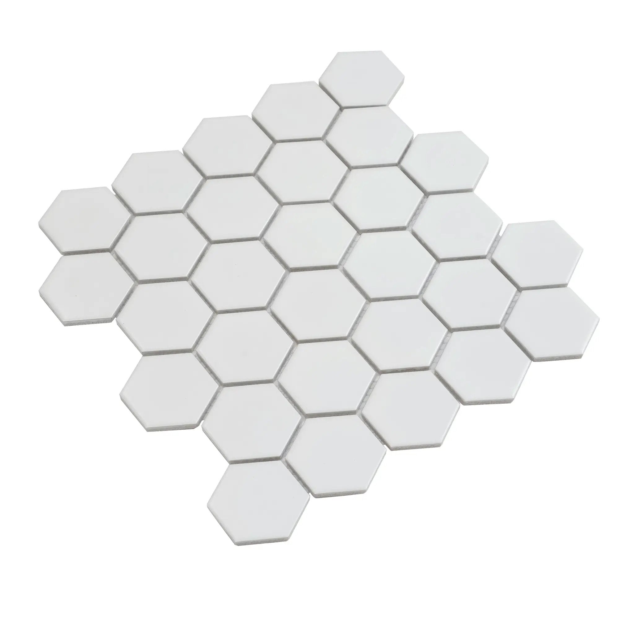 White 11x11 Matte Hexagon Porcelain Mosaic Tile (10 pack, 8.25 sq ft/case) by Apollo Tile