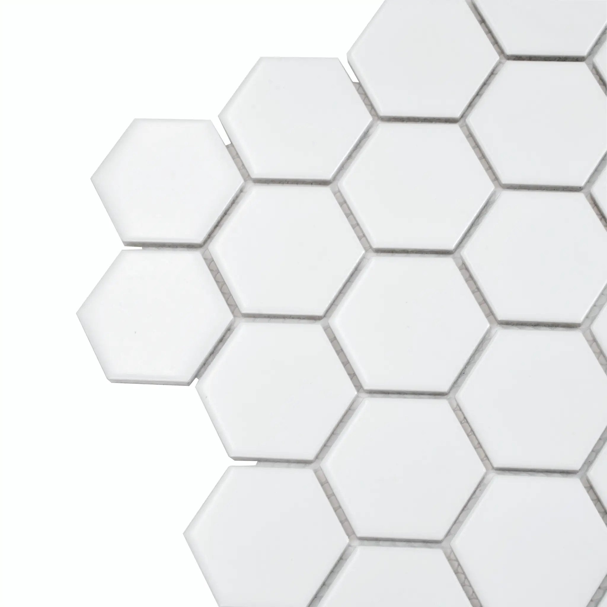 White 11x11 Matte Hexagon Porcelain Mosaic Tile (10 pack, 8.25 sq ft/case) by Apollo Tile