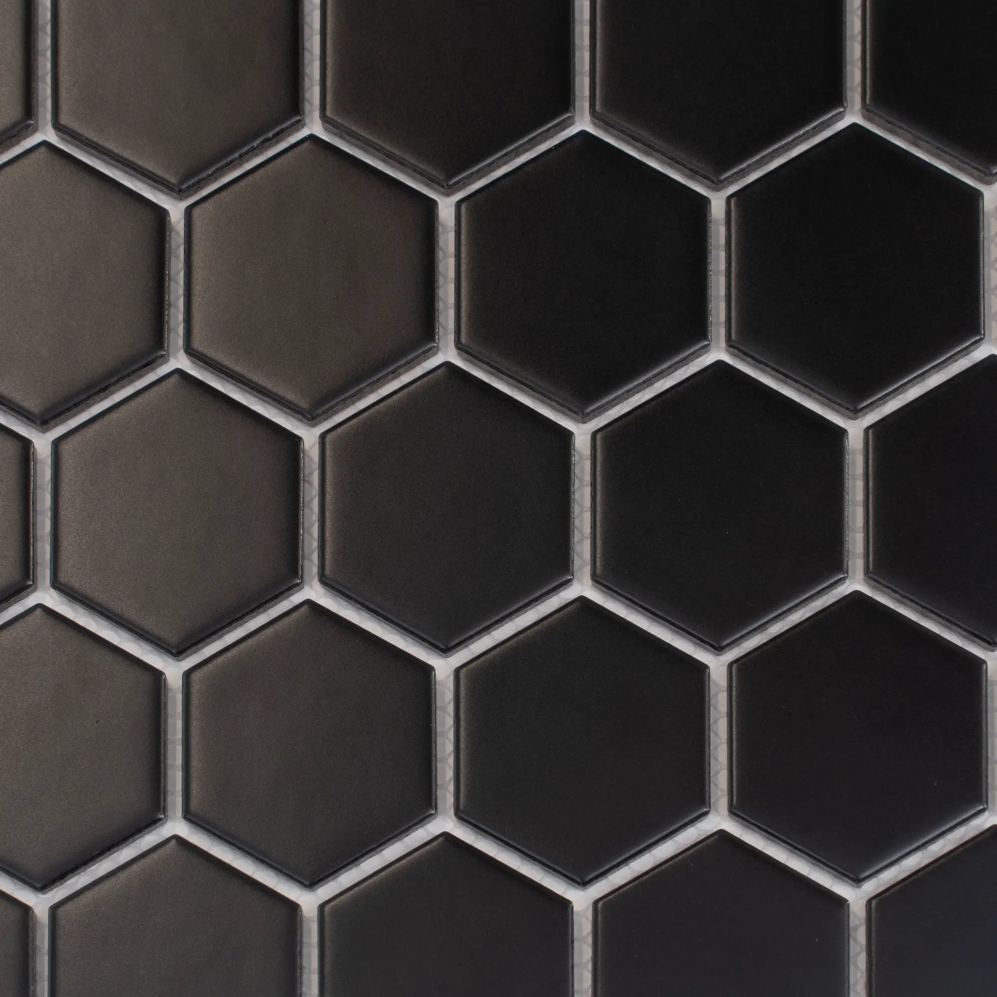 Black 11x11 Matte Hexagon Porcelain Mosaic Tile (10 pack, 8.25 sq ft/case) by Apollo Tile