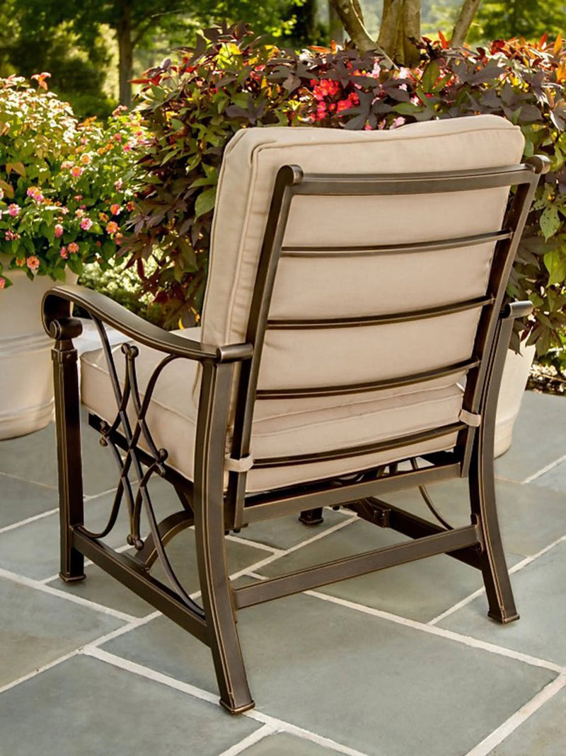 Aluminum Deep Seating Rocking Club Chairs in Antique Copper (set of 4) by Sharicks