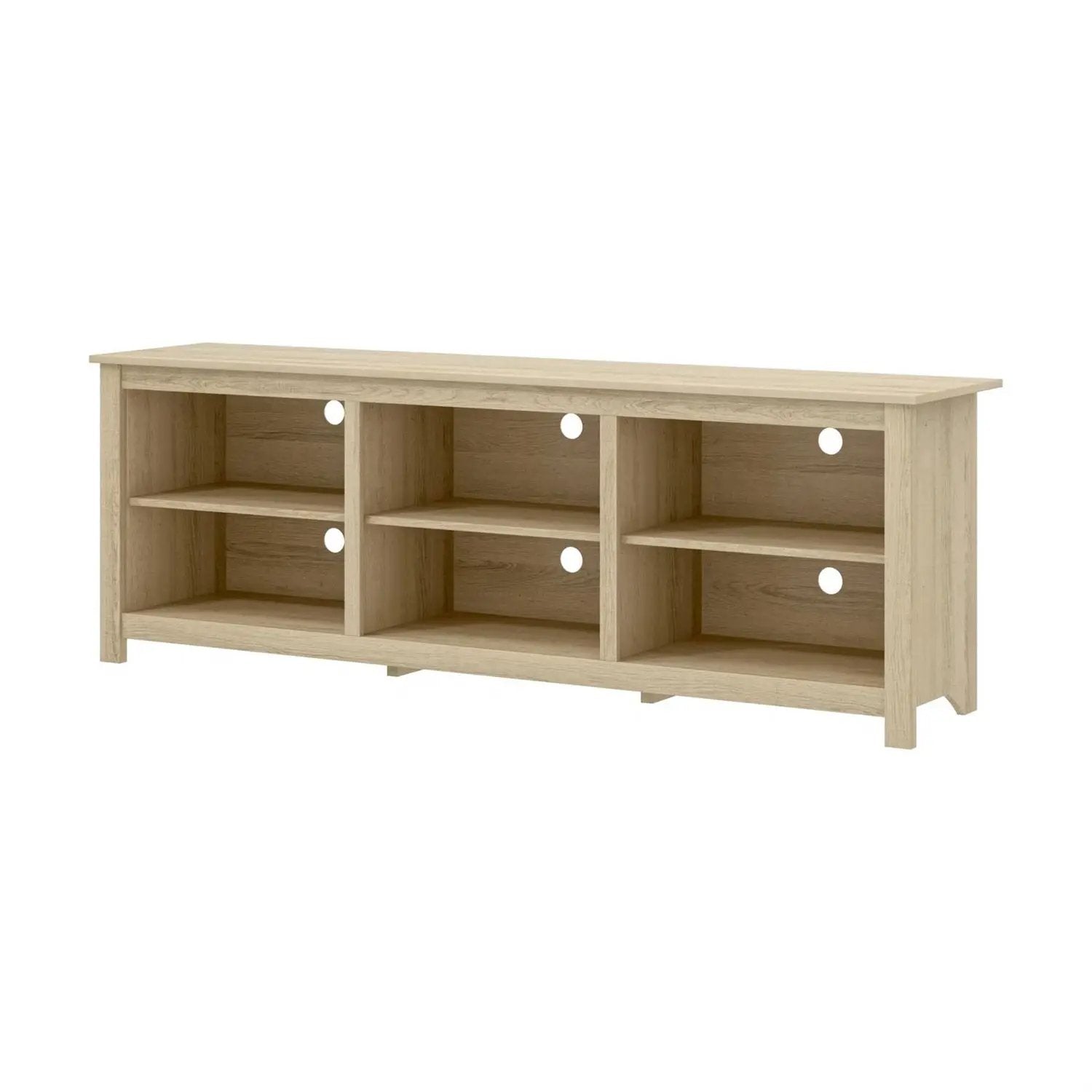 Farmhouse TV Stand in Light Oak Wood Finish - for TVs up to 70-inch by HomePacific