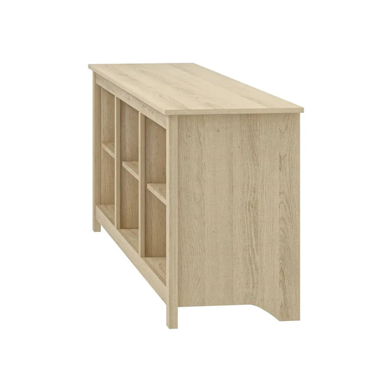 Farmhouse TV Stand in Light Oak Wood Finish - for TVs up to 70-inch by HomePacific