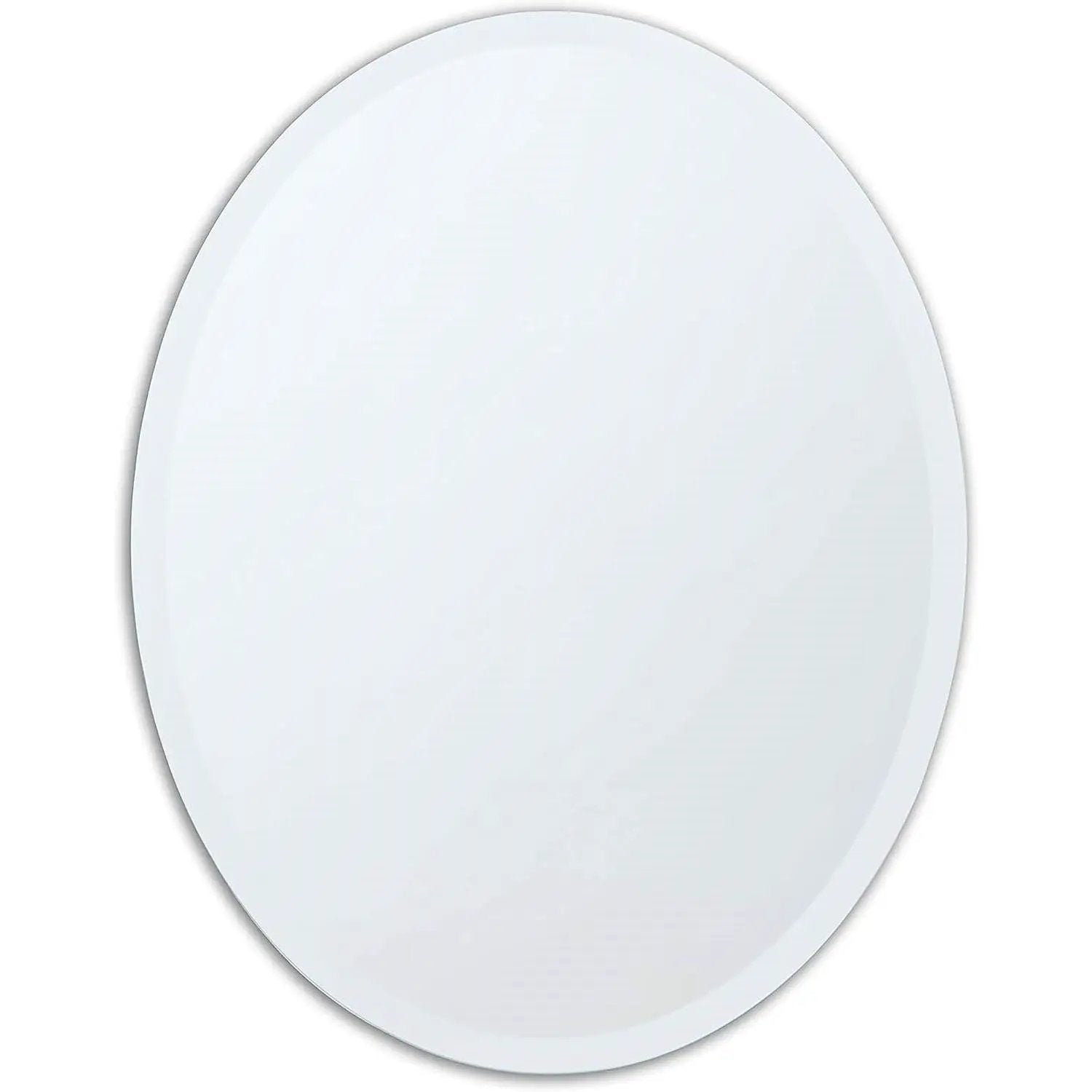 Oval Frameless 36-inch Beveled Bathroom Bedroom Living Room Vanity Wall Mirror by HomePacific