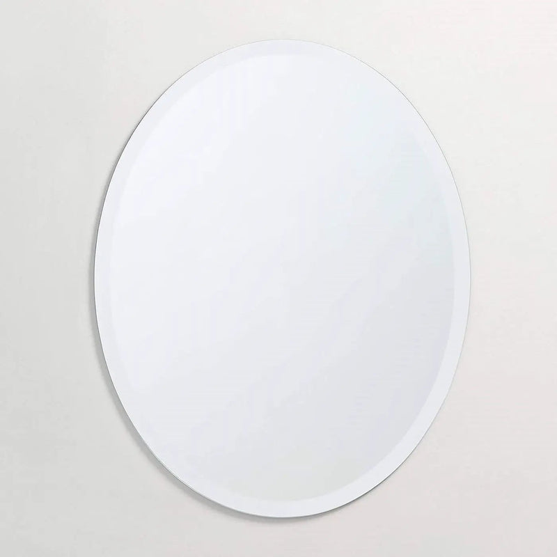 Oval Frameless 36-inch Beveled Bathroom Bedroom Living Room Vanity Wall Mirror by HomePacific