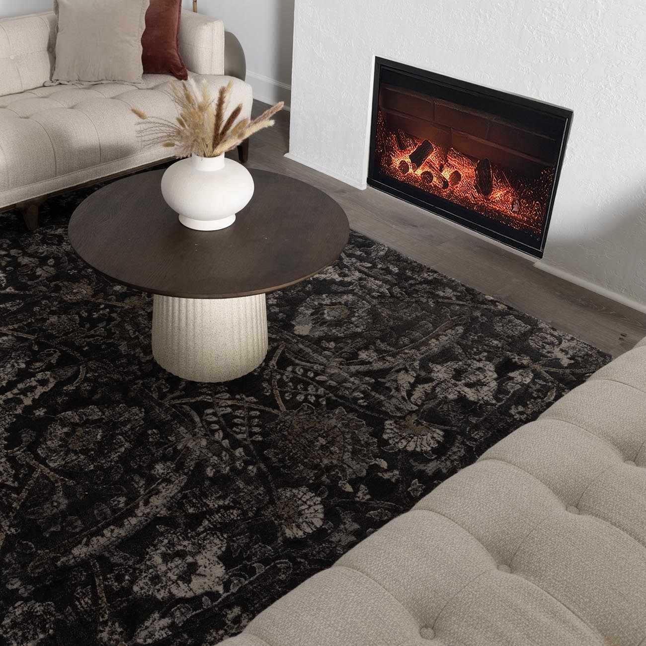 Georgiana Charcoal Area Rug by Boutique Rugs