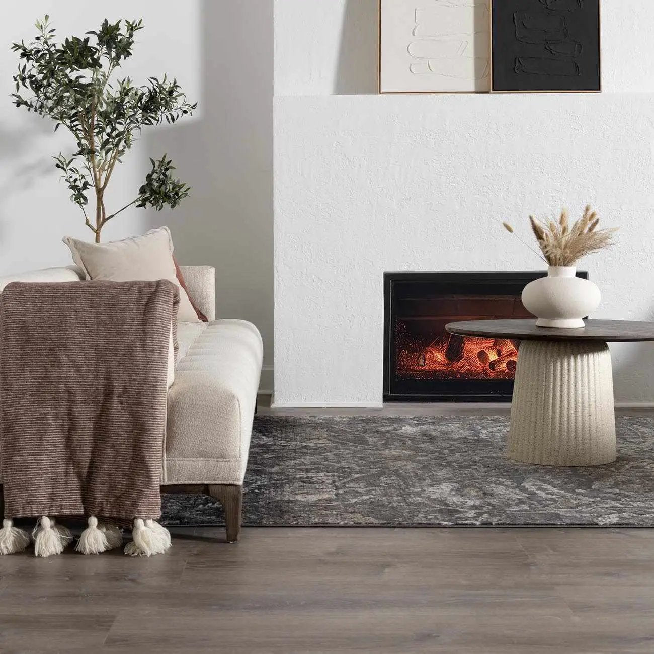 Georgiana Charcoal Area Rug by Boutique Rugs
