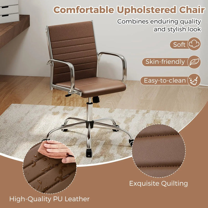 Height Adjustable Office Chair with Rocking Backrest by DirectDeals