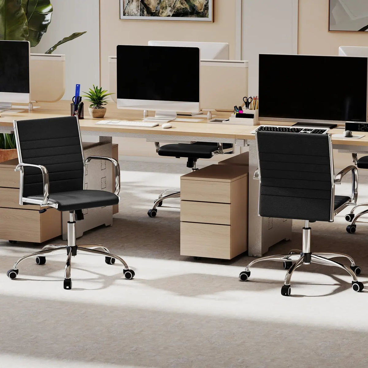 Height Adjustable Office Chair with Rocking Backrest by DirectDeals