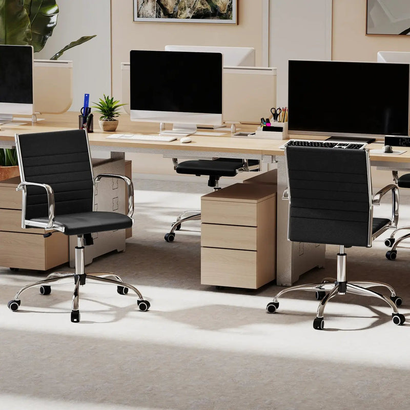 Height Adjustable Office Chair with Rocking Backrest by DirectDeals